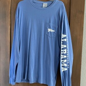 Blue Long Sleeve University Shirt